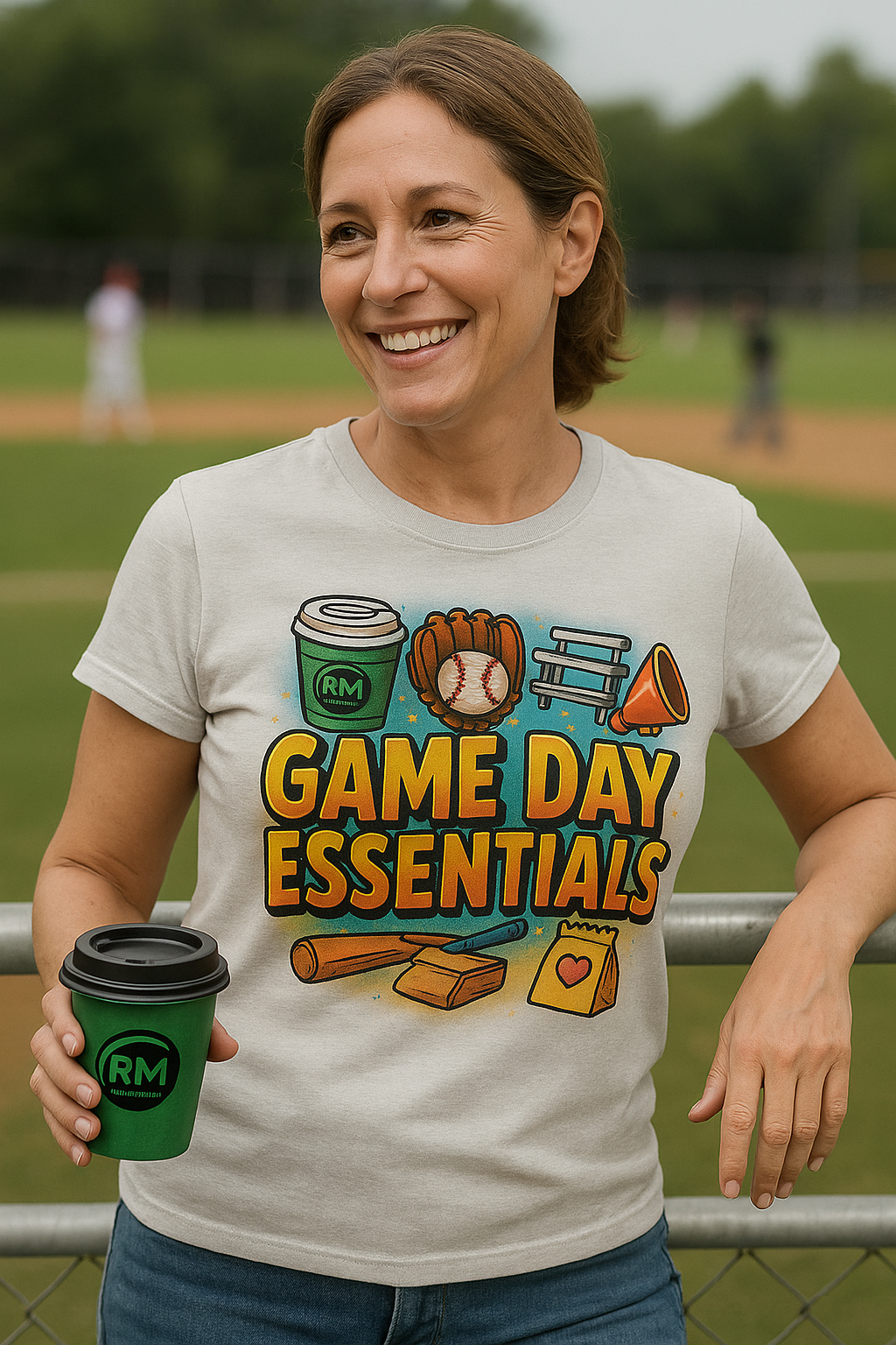 Game Day Essentials Baseball T-Shirt – Funny Sports Mom Tee