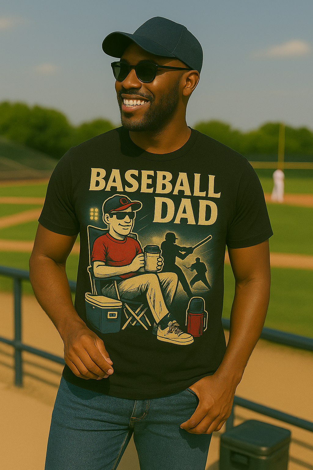 Baseball Dad – Dugout Deluxe Edition Tee