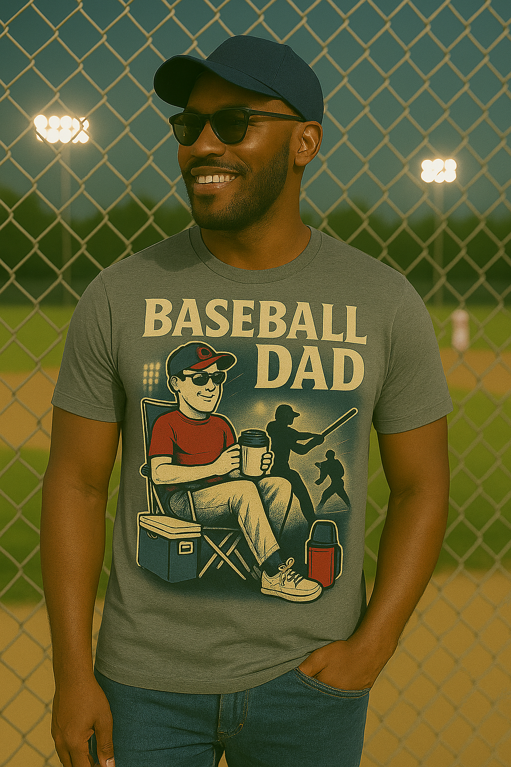 Baseball Dad – Dugout Deluxe Edition Tee