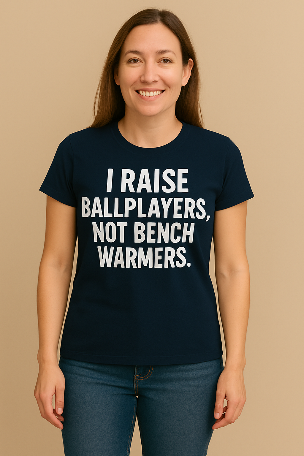 I Raise Ballplayers, Not Bench Warmers – Baseball Mom Life Tee
