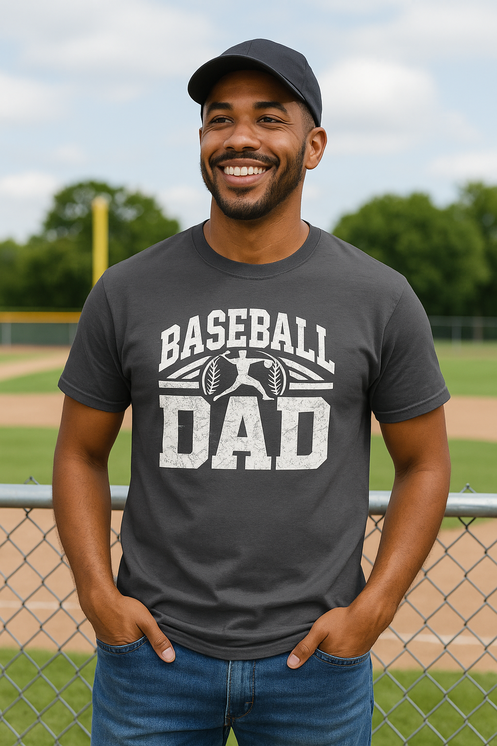 Baseball Dad – Vintage Distressed Tee