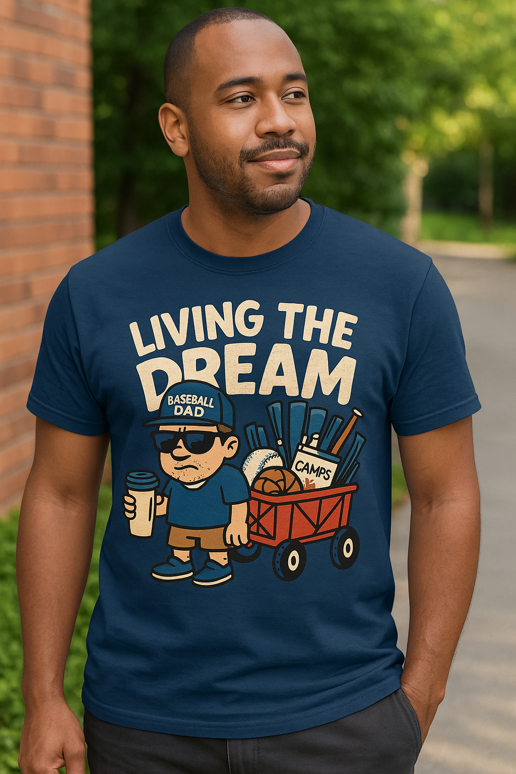 Living the Dream – Baseball Dad Survival Tee