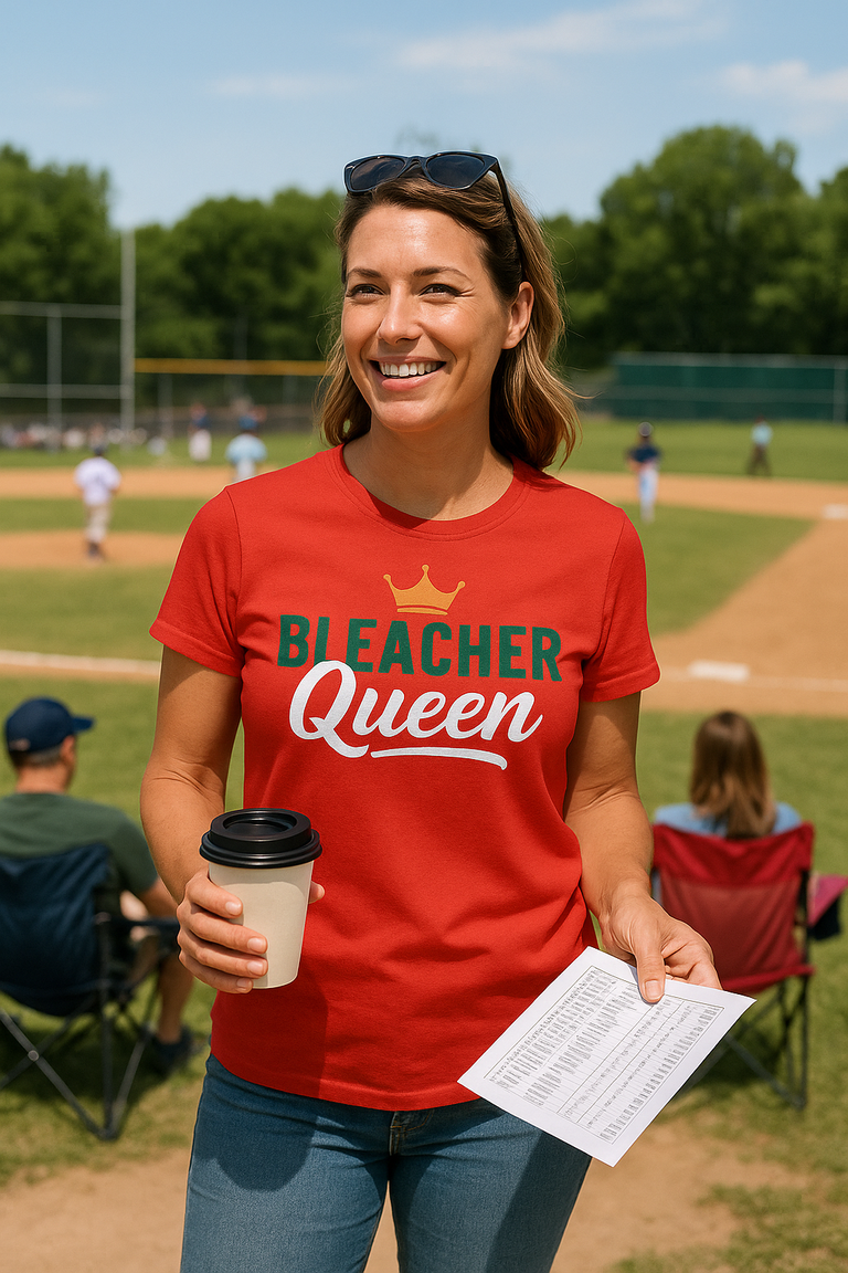 Bleacher Queen – Custom Baseball Mom Shirt