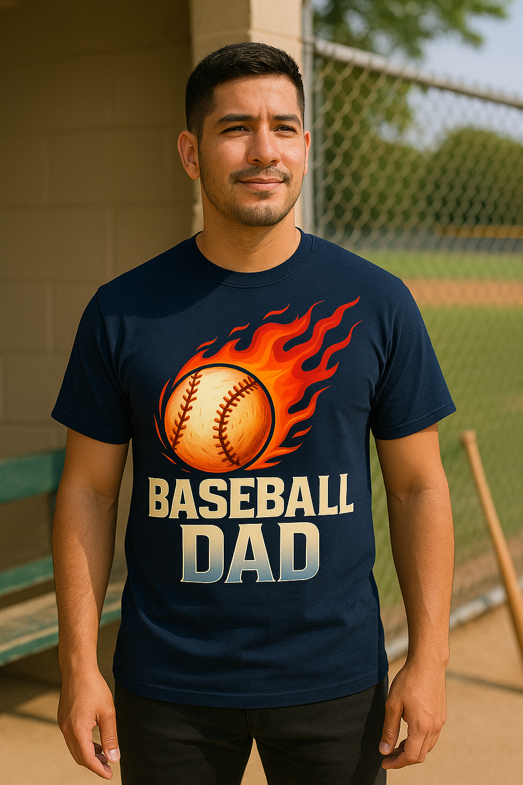 Baseball Dad – Fireball Edition Tee