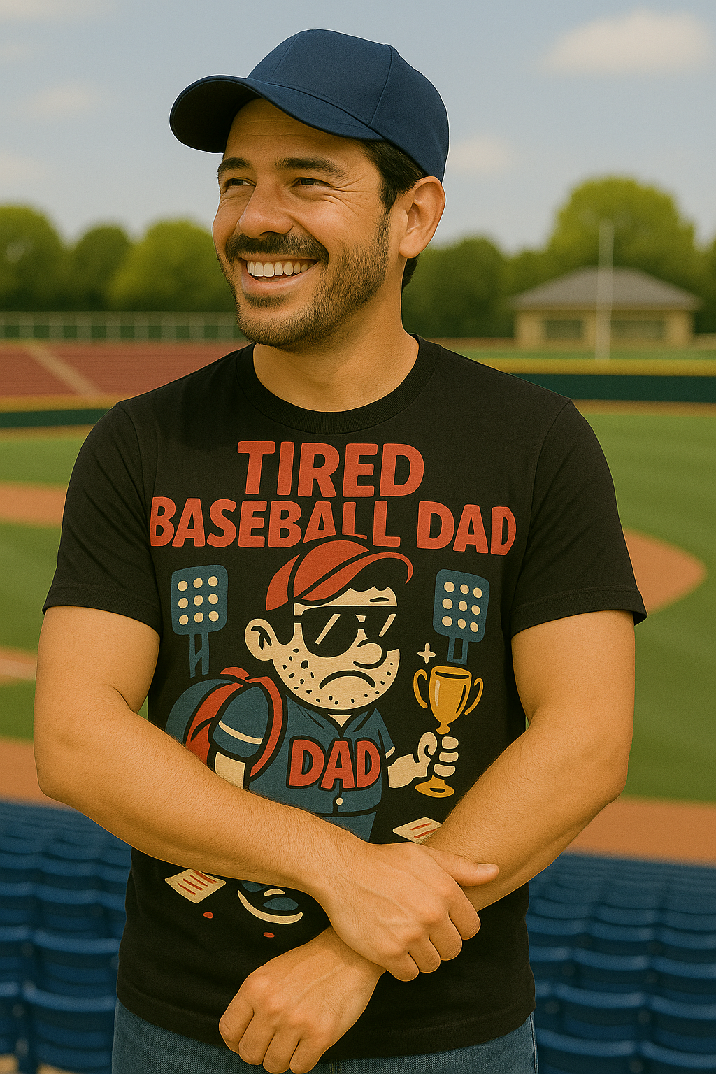 Tired Baseball Dad – Trophy Hauler Tee