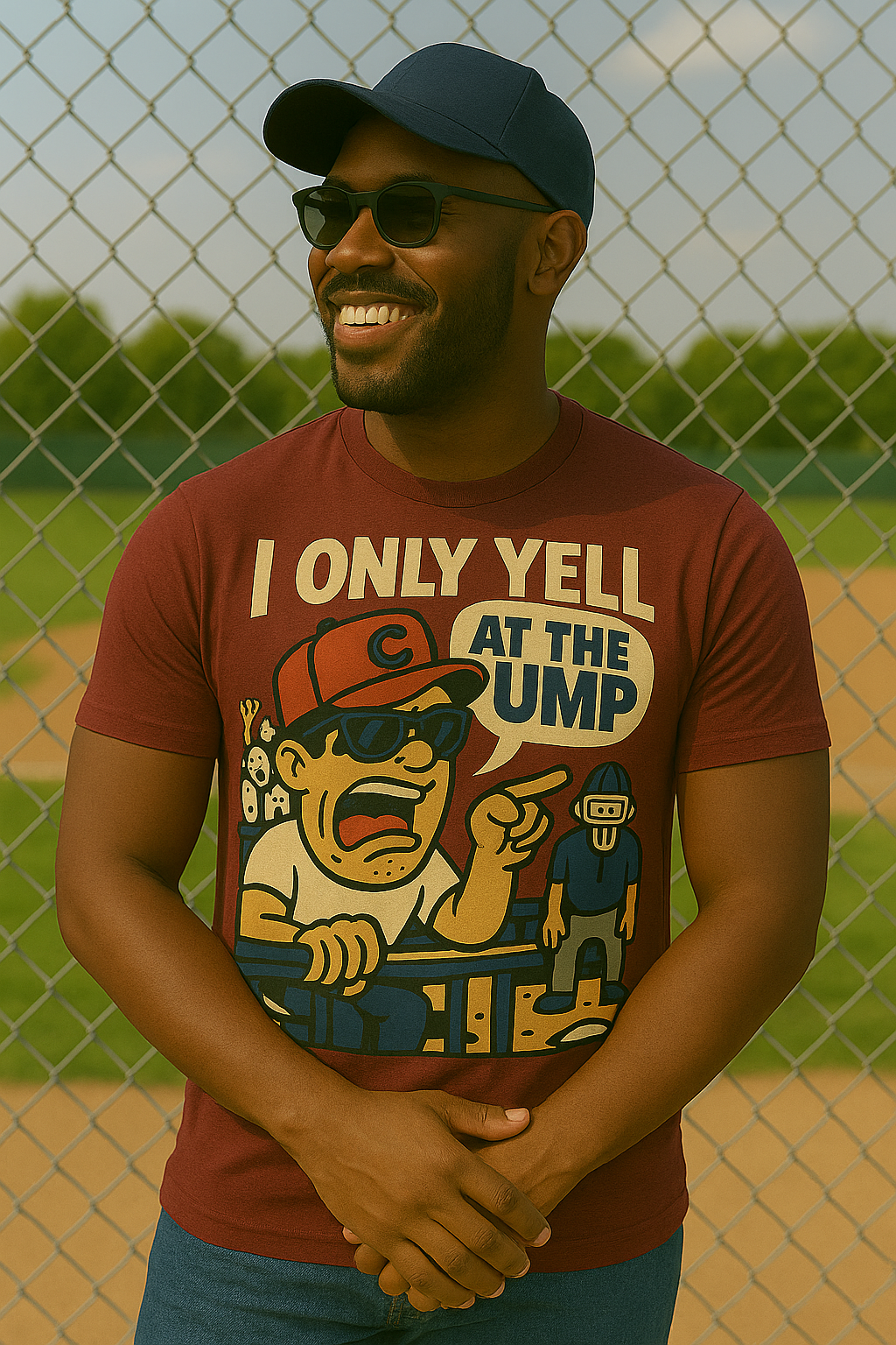 I Only Yell at the Ump – Loud & Proud Baseball Dad Tee