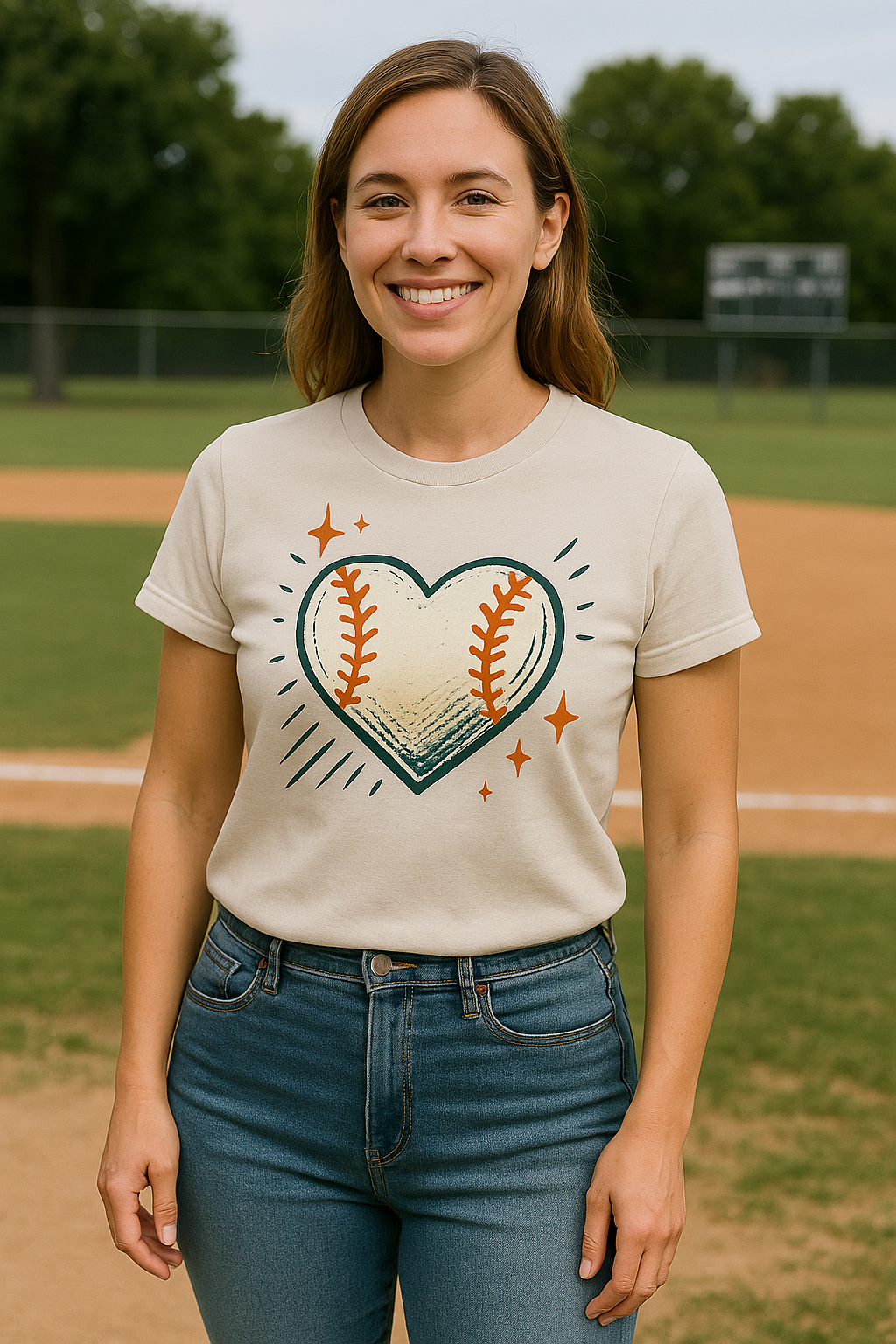 Baseball Heart – Classic Fan Tee