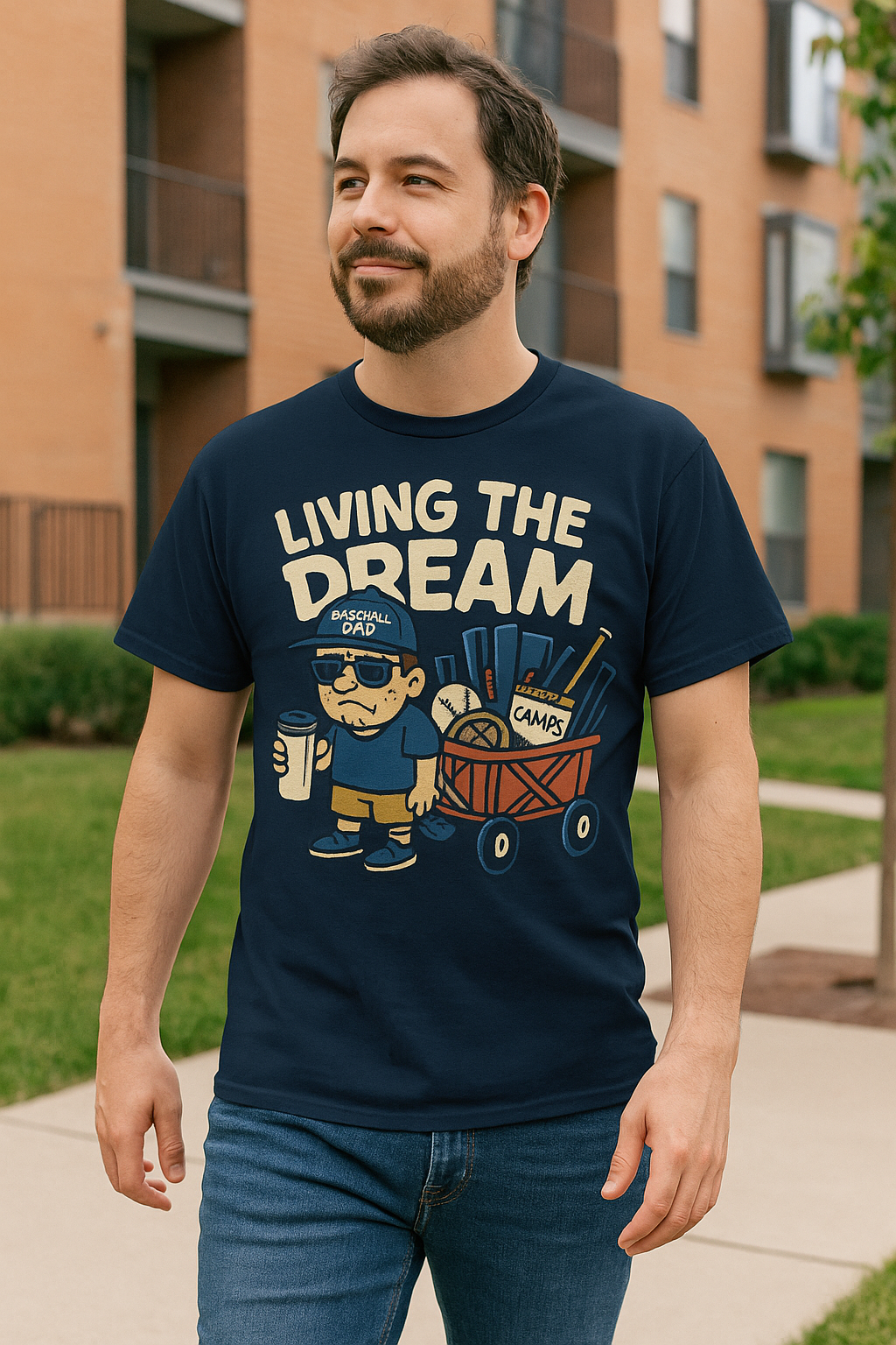 Living the Dream – Baseball Dad Survival Tee