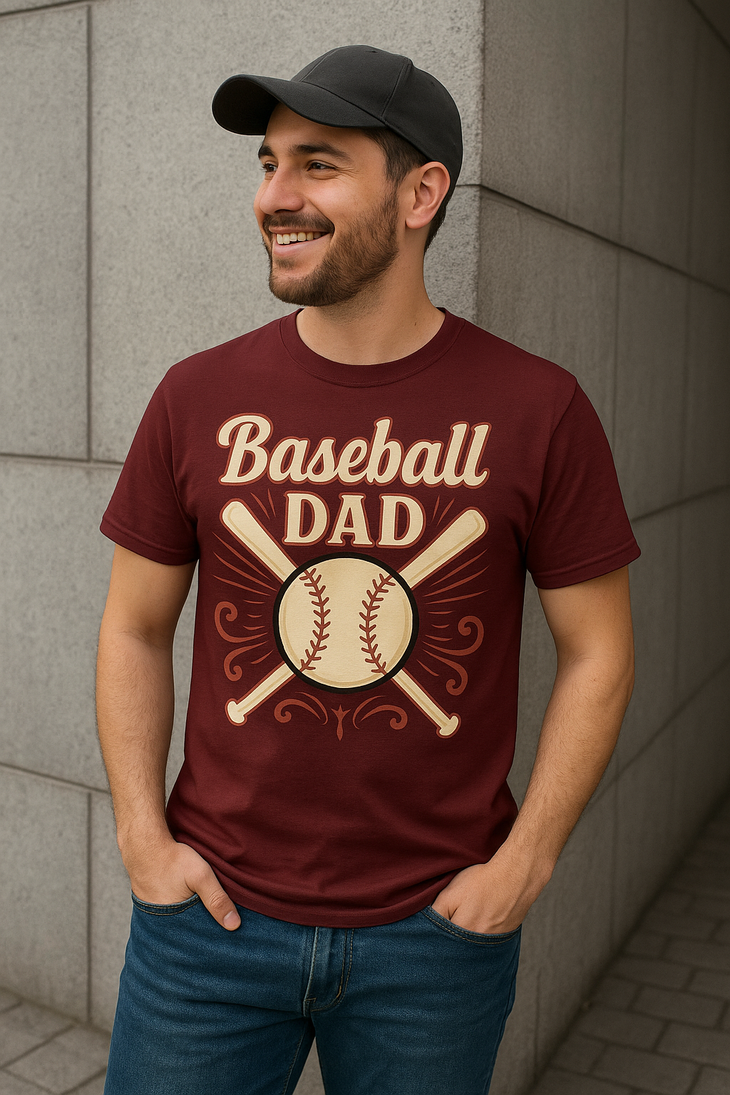 Baseball Dad – Classic Crest Tee