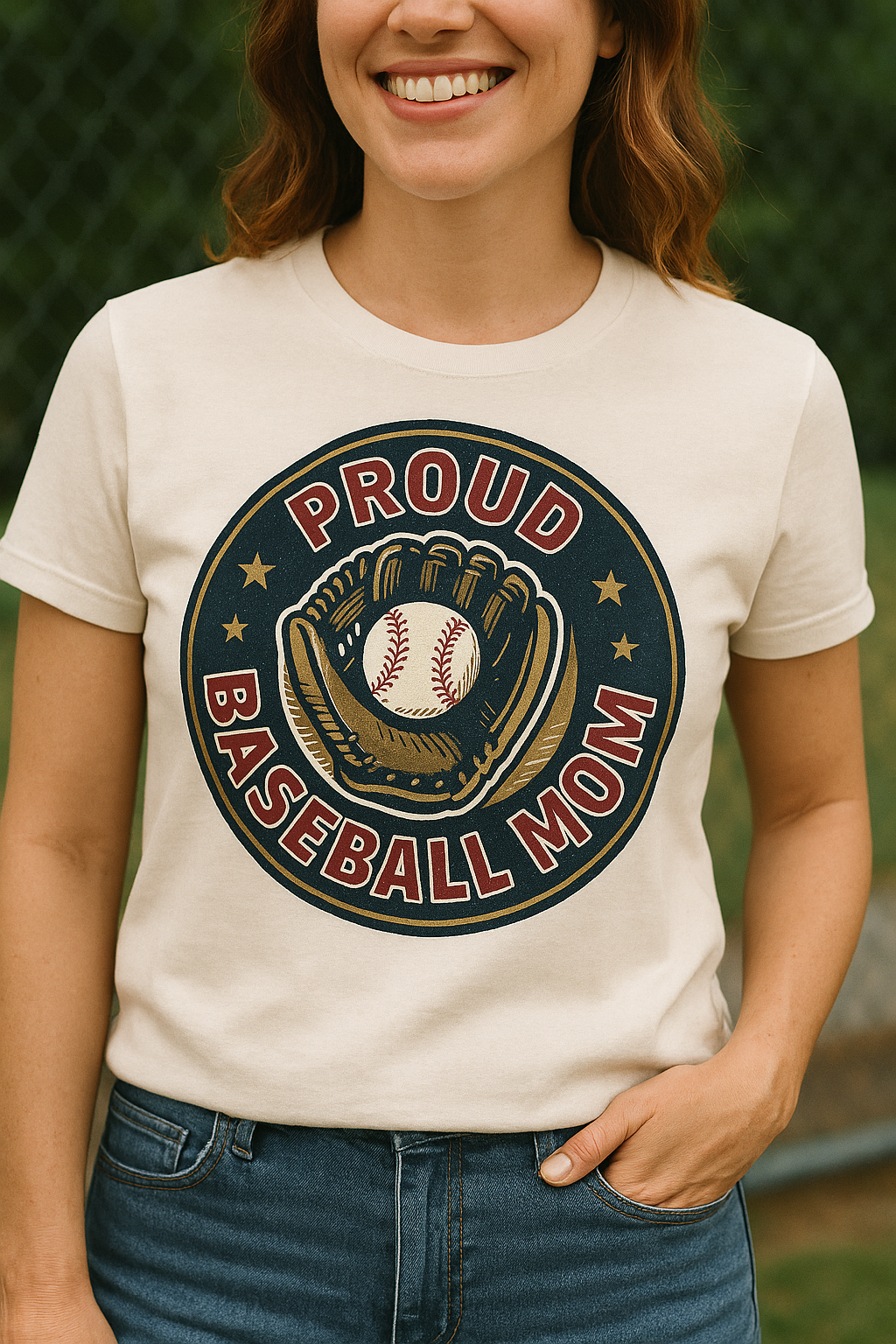 Proud Baseball Mom T-Shirt – Vintage Softstyle Tee