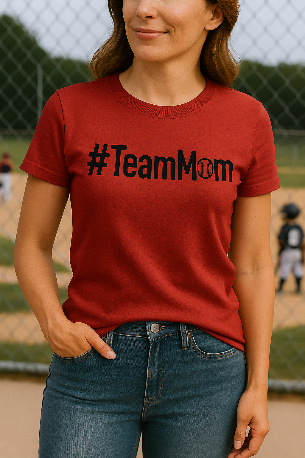 #TeamMom Baseball T-Shirt – Supportive Sports Mom Tee