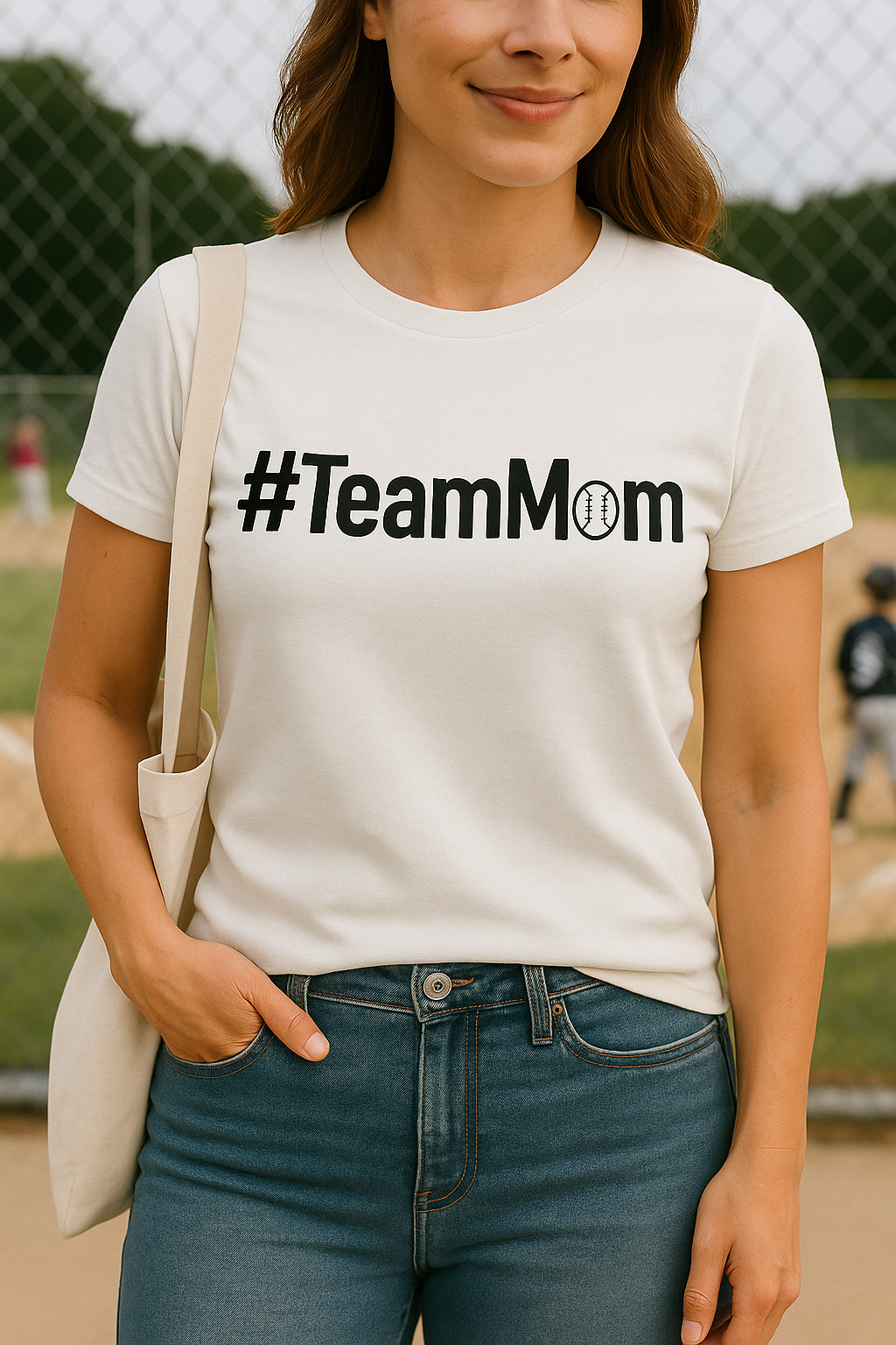 #TeamMom Baseball T-Shirt – Supportive Sports Mom Tee