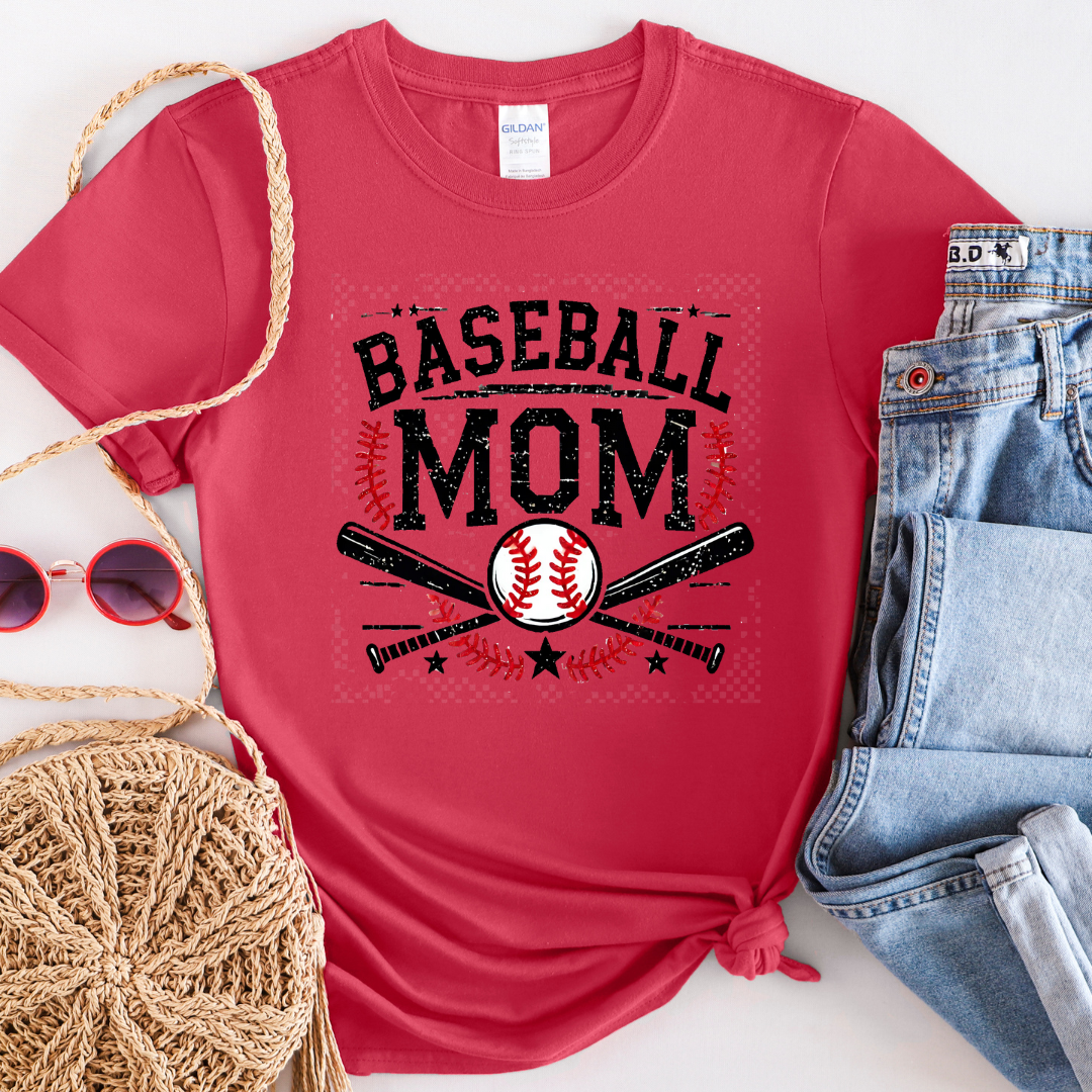 Bats and Ball Baseball Mom T-Shirt