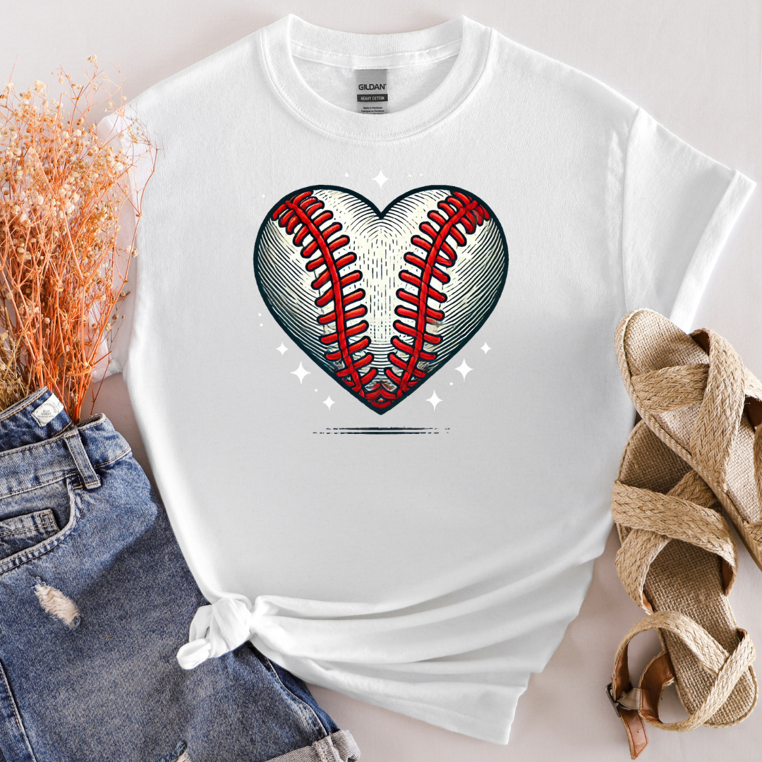 Baseball Heart Softstyle T-Shirt