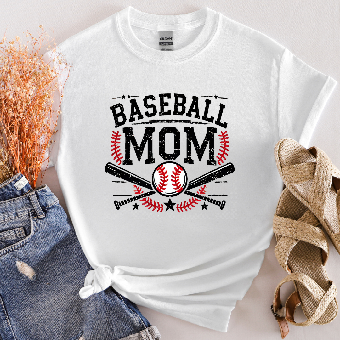 Bats and Ball Baseball Mom T-Shirt