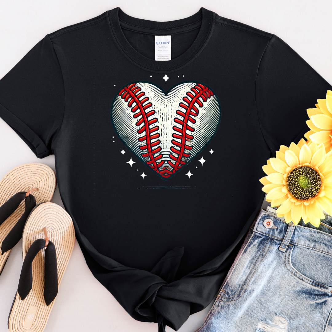 Baseball Heart Softstyle T-Shirt