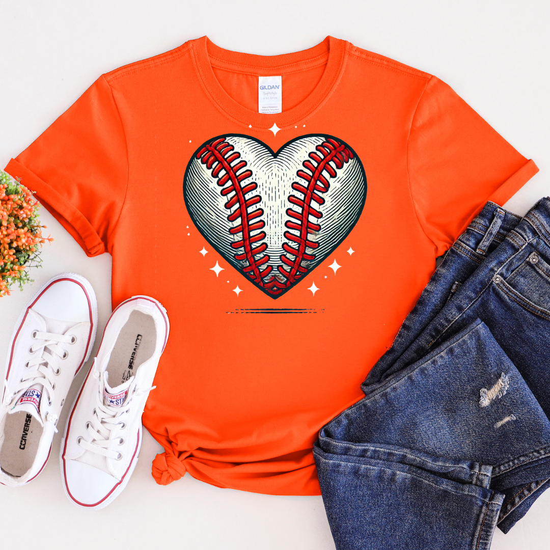 Baseball Heart Softstyle T-Shirt