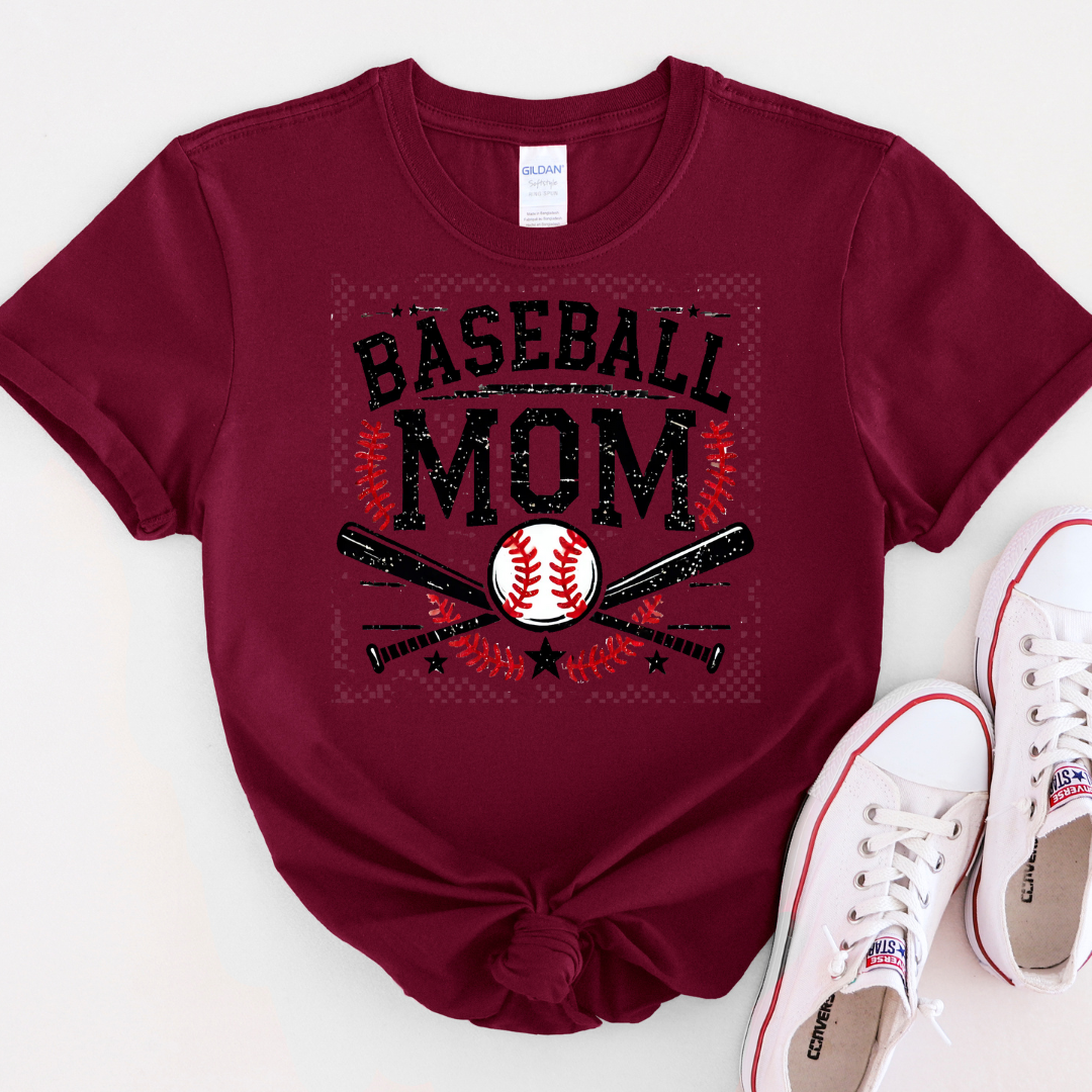 Bats and Ball Baseball Mom T-Shirt