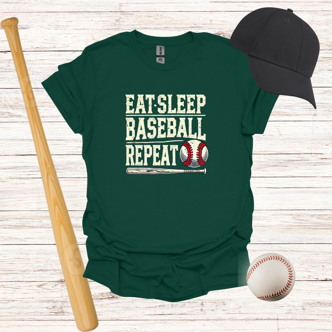 Eat, Sleep, Baseball, Repeat T-Shirt