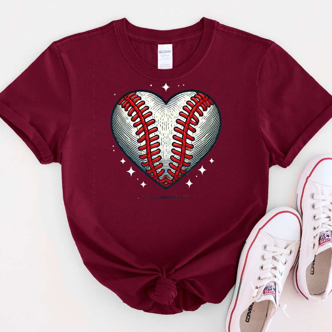 Baseball Heart Softstyle T-Shirt