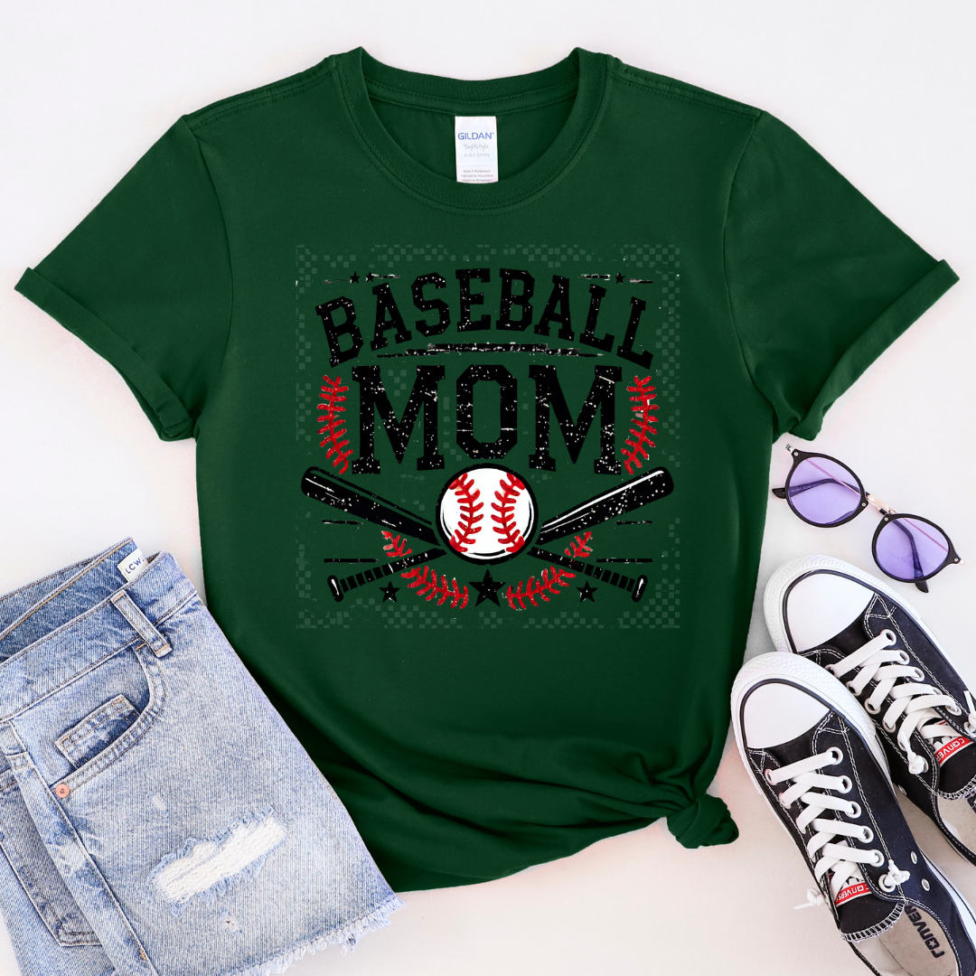 Bats and Ball Baseball Mom T-Shirt