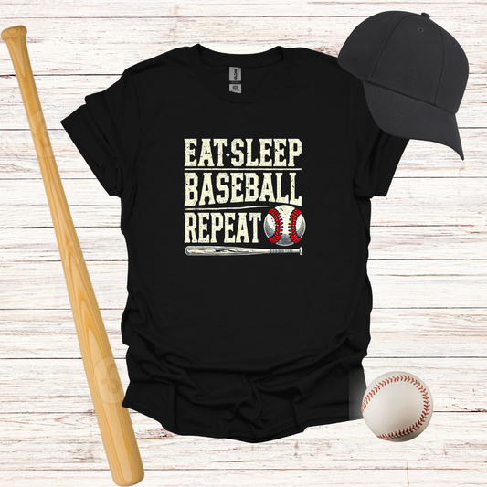 Eat, Sleep, Baseball, Repeat T-Shirt