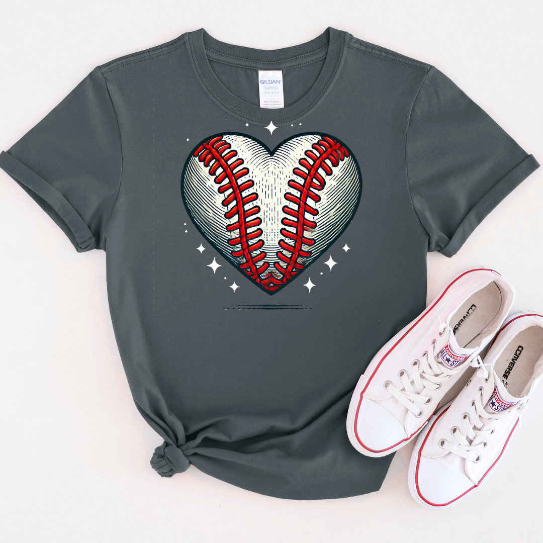 Baseball Heart Softstyle T-Shirt