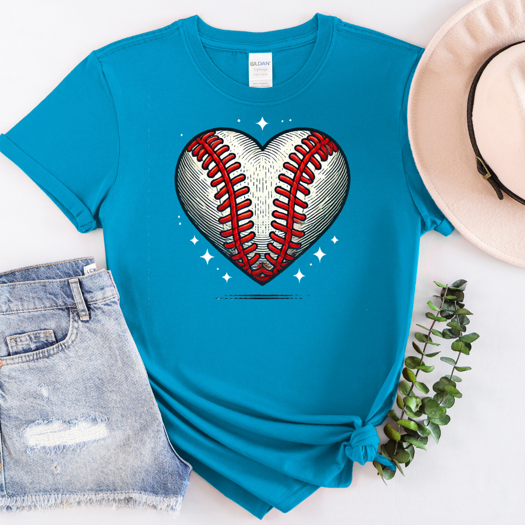 Baseball Heart Softstyle T-Shirt