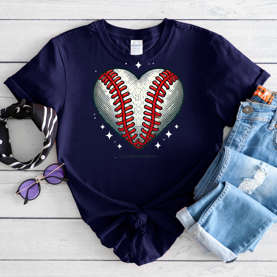 Baseball Heart Softstyle T-Shirt