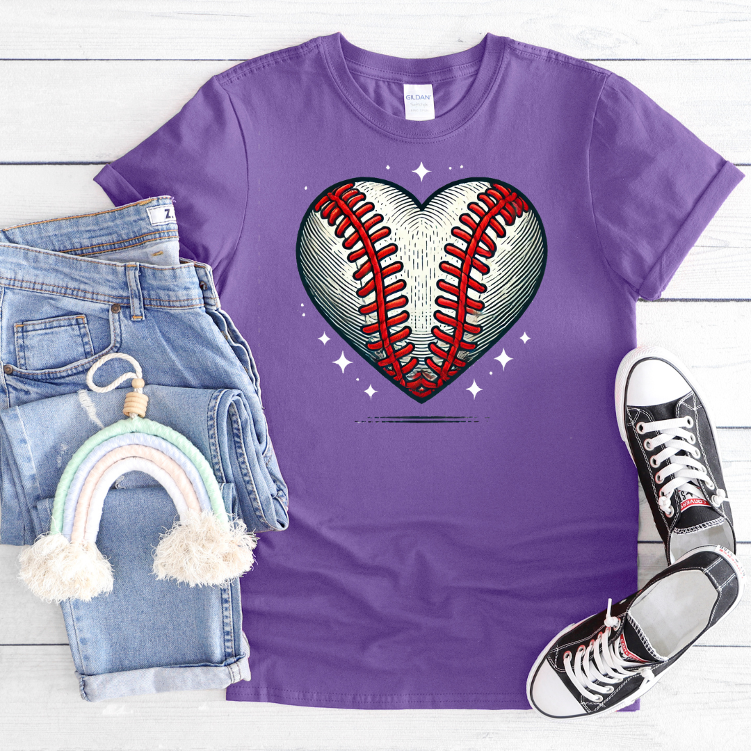 Baseball Heart Softstyle T-Shirt