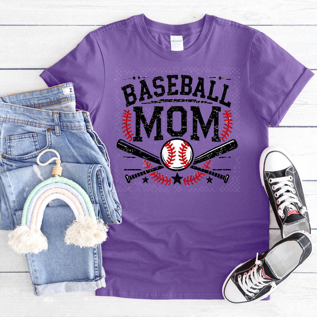 Bats and Ball Baseball Mom T-Shirt