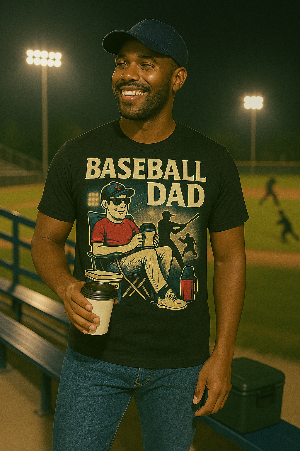 Baseball Dad – Dugout Deluxe Edition Tee