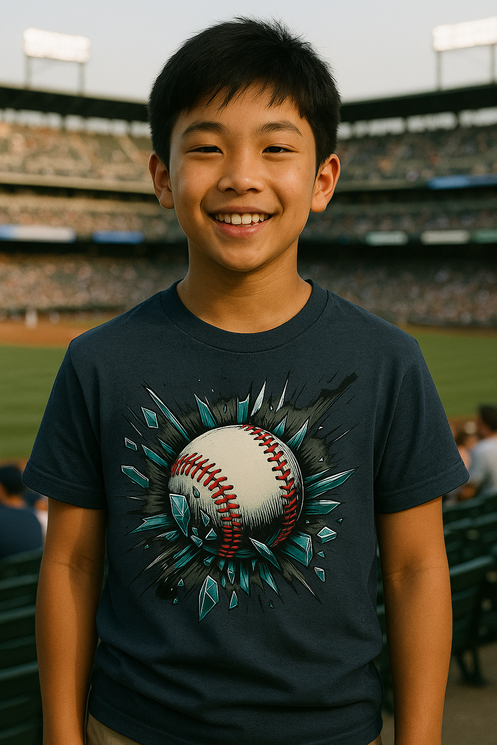 Shatterball – Teen Baseball T-Shirt