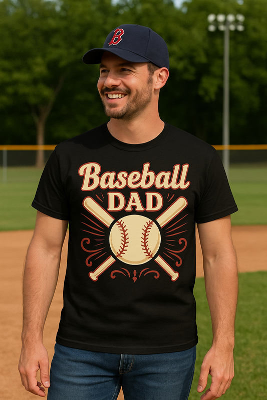 Baseball Dad – Classic Crest Tee