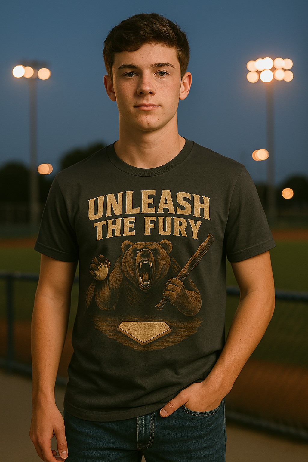 Unleash the Fury – Teen Baseball T-Shirt