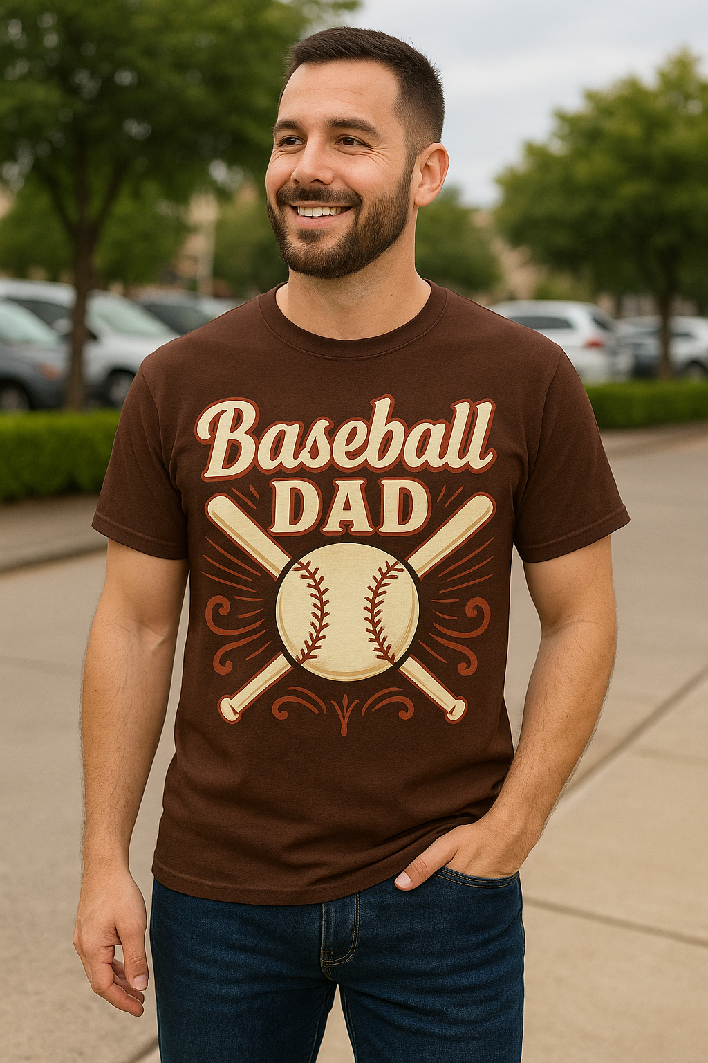 Baseball Dad – Classic Crest Tee